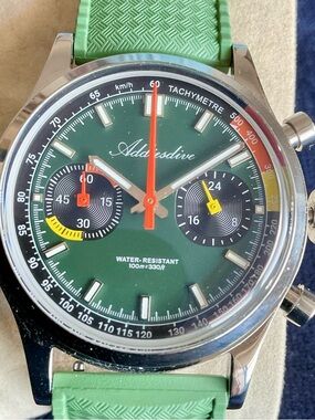 NIB Colorful Addiesdive Sport Diving Chronograph Domed Crystal